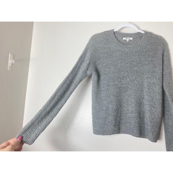 MADEWELL SWEATER XS GRAY ALPACA WOOL KNIT - Picture 8 of 11